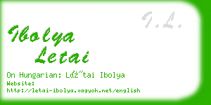 ibolya letai business card